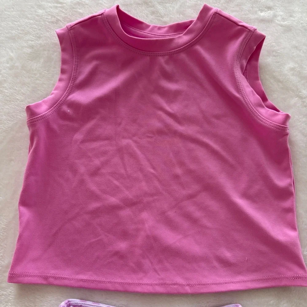 Yogalicious Girls Pink Tennis‎ Skort Set Size 4 Athletic Activewear Outfit